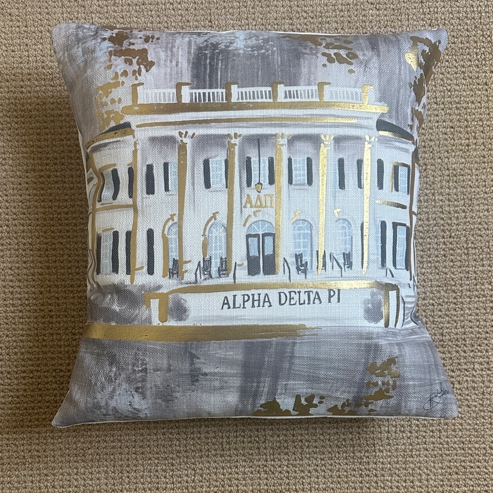 Alpha Delta Pi Sorority Decorative Pillow University of Mississippi Ole Miss NEW